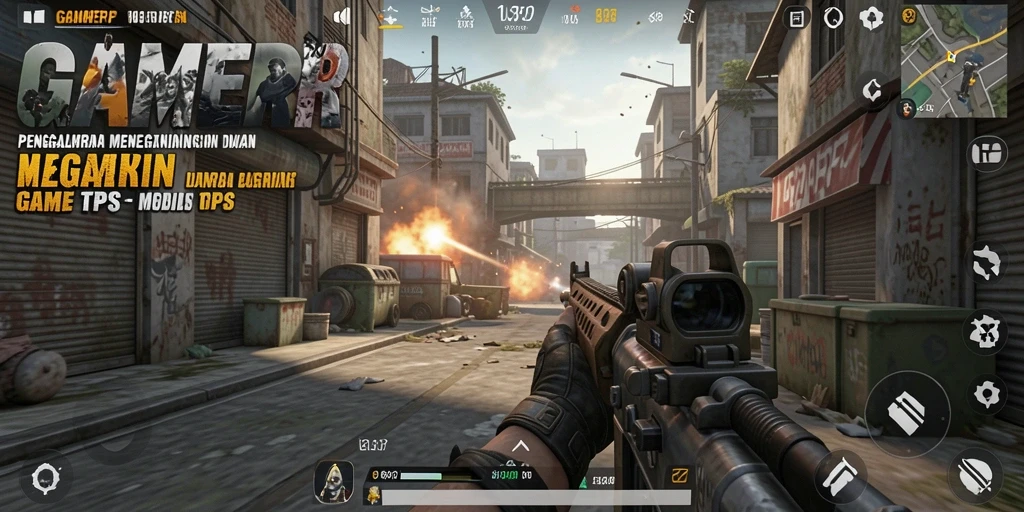 Tampilan menegangkan dari gameplay TPS GAMERP yang dinamis.