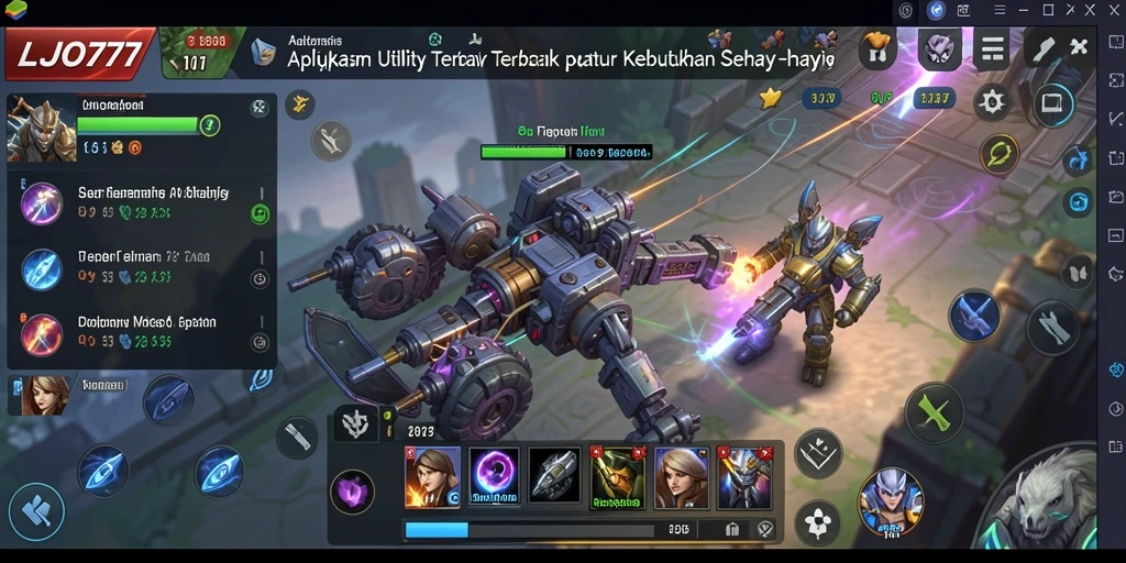 Tampilan antarmuka LJO777 yang intuitif dan mudah diakses.