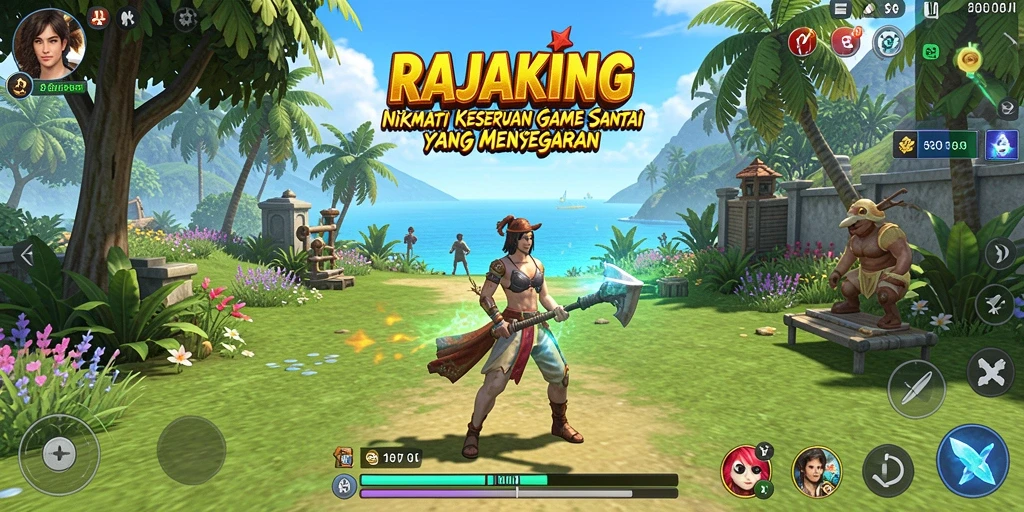 Tangkapan layar menampilkan gameplay seru RAJAKING yang penuh warna.
