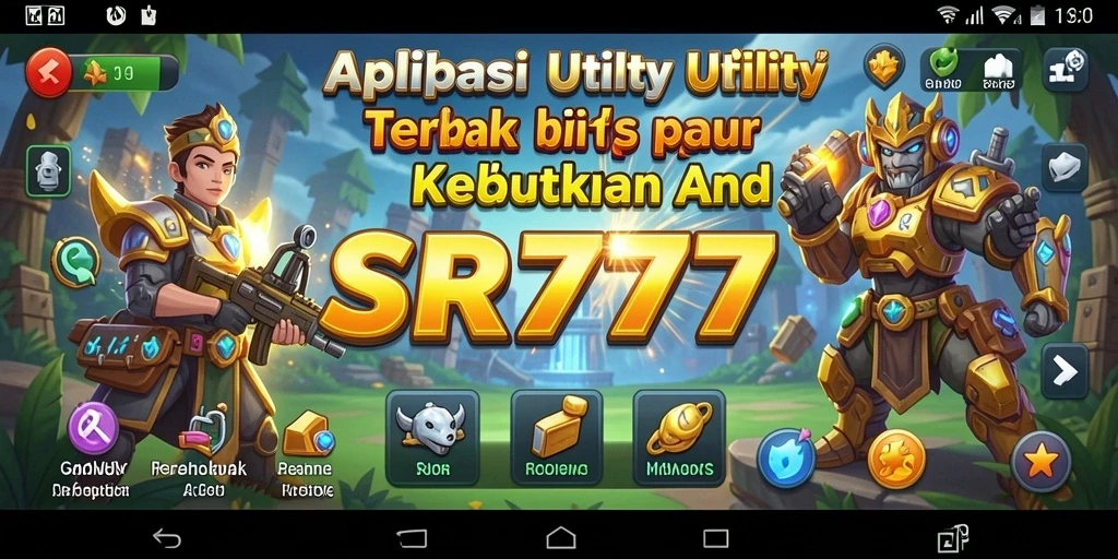 Tampilan utama SR777 menampilkan antarmuka sederhana dengan semua fungsi utility.
